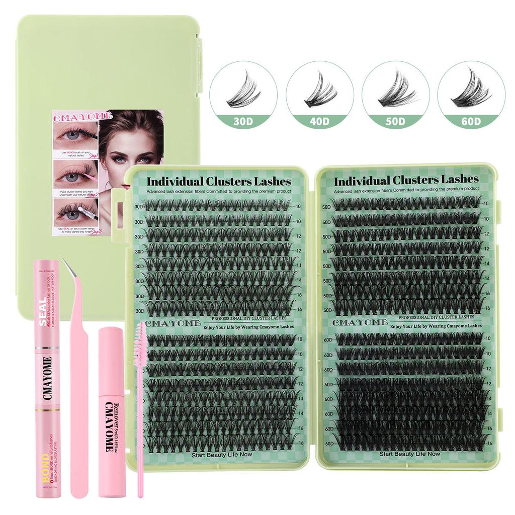 640 Tufts Diy Single Tufts Of False Eyelashes Natural Thick D-Song Segmented Grafting Eyelashes