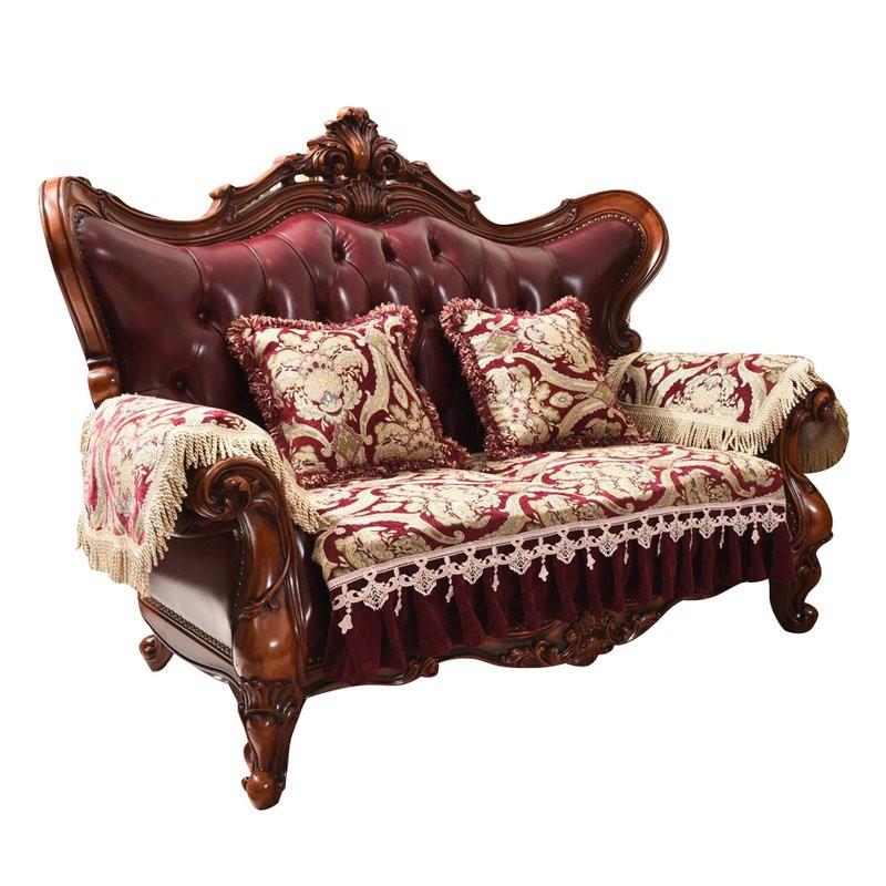 Obalok Folds, Sofa Cushion Seat Cushion European And American Brown And Red Leather Sofa Cover Four Seasons 5