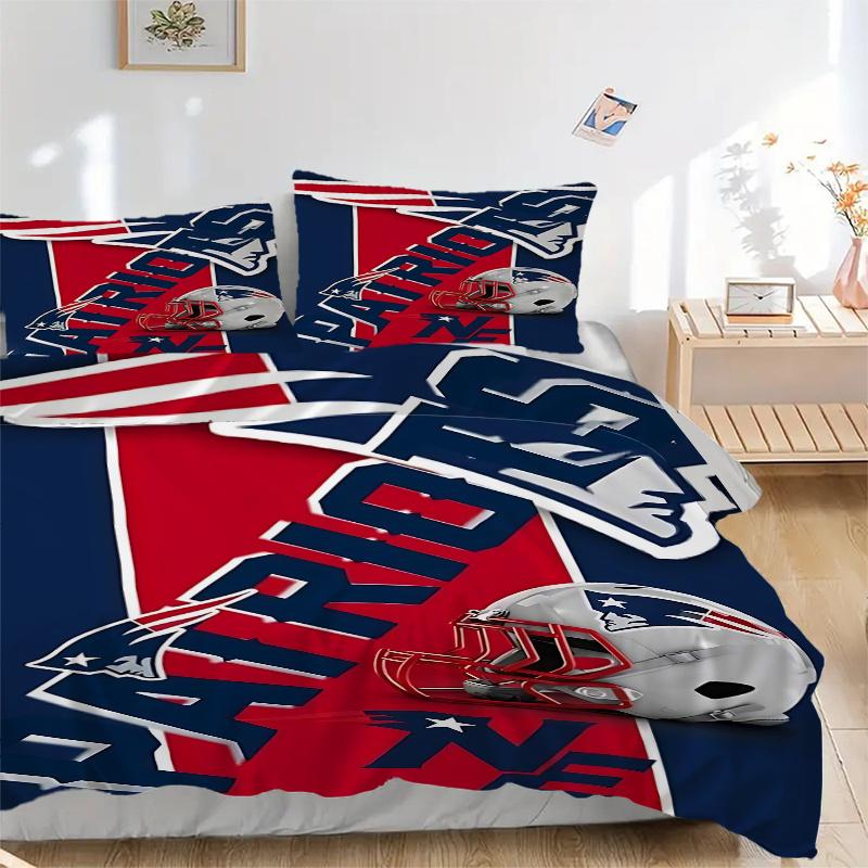 

3 шт. Футбольный шлем New England Patriots Декор для дома Комплект постельного белья - Идеально для спальни, гостевой комнаты, гостиной, отеля - Идеальный подарок f 135x200cm
