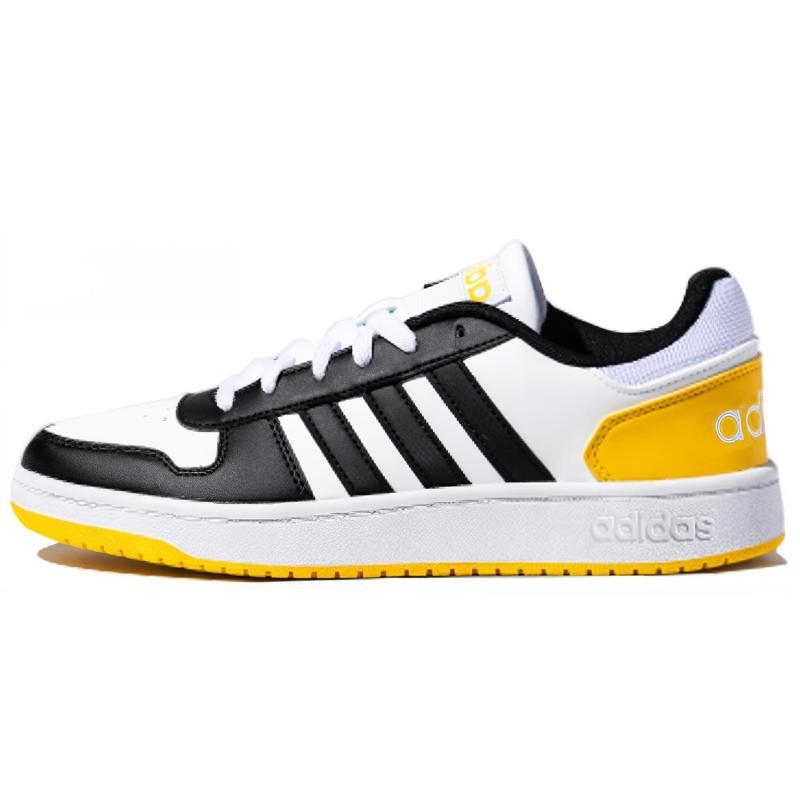 

Adidas Hoops 2.0 Black White Yellow Sneakers FW5993 39⅓