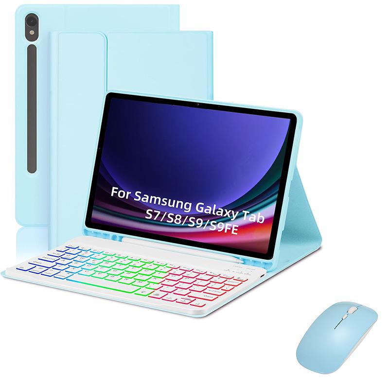 Samsung Tab S10 Lite RGB Backlit Bluetooth Keyboard Case with Detachable Keyboard for S11/S9 FE