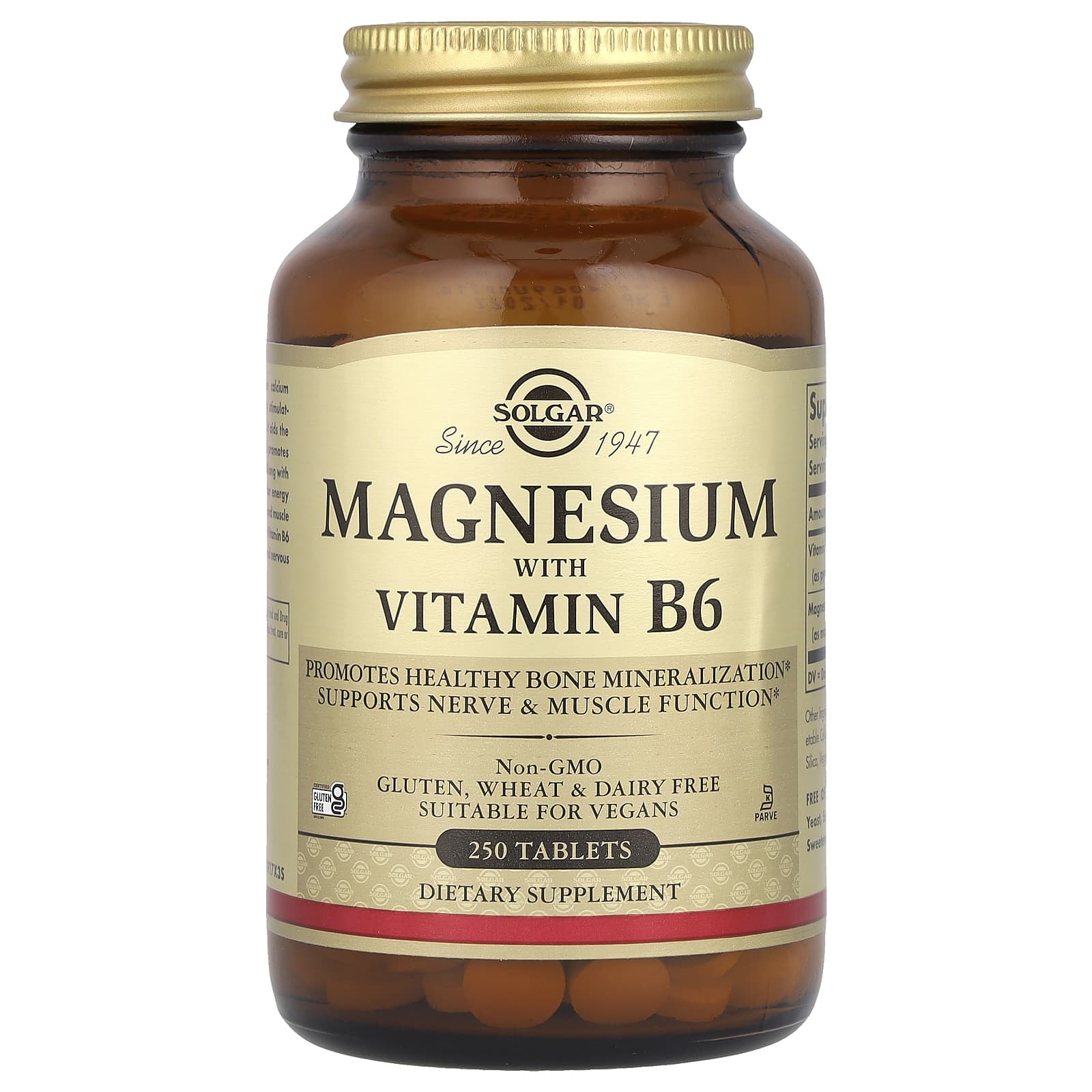 

Magnesium with Vitamin B6, 250 Tablets
