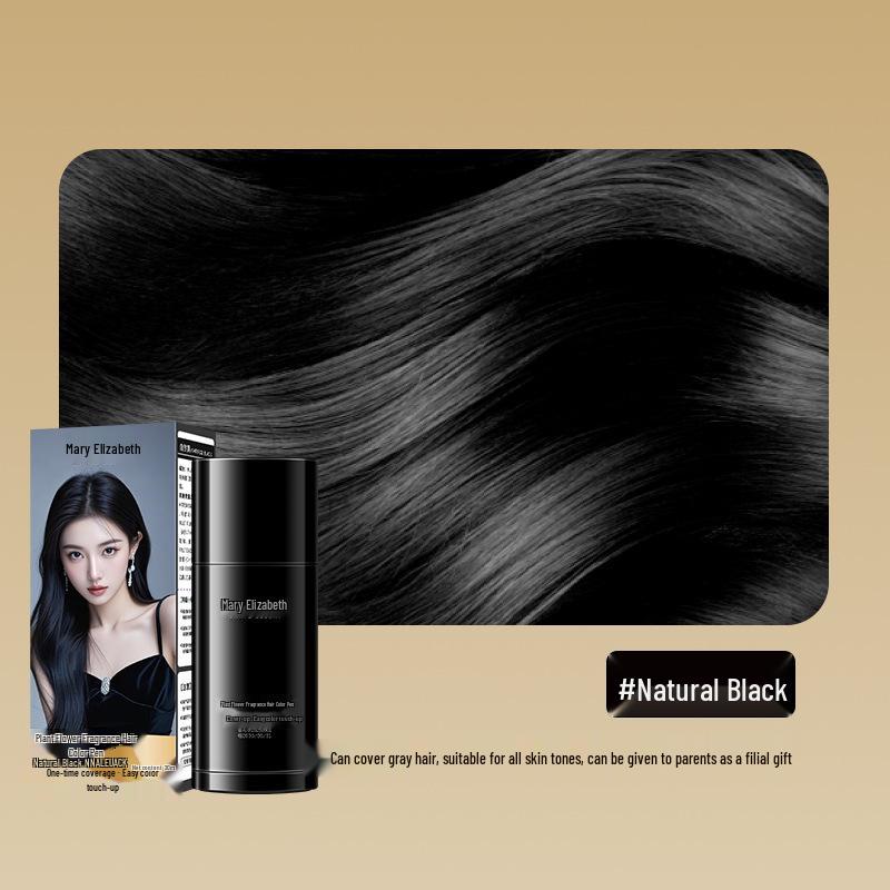 Plant Flower Fragrance Hair Color Pen: Quick White Hair Coverage, Temporary Hair Styling Stick, Waterproof & Sweatproof