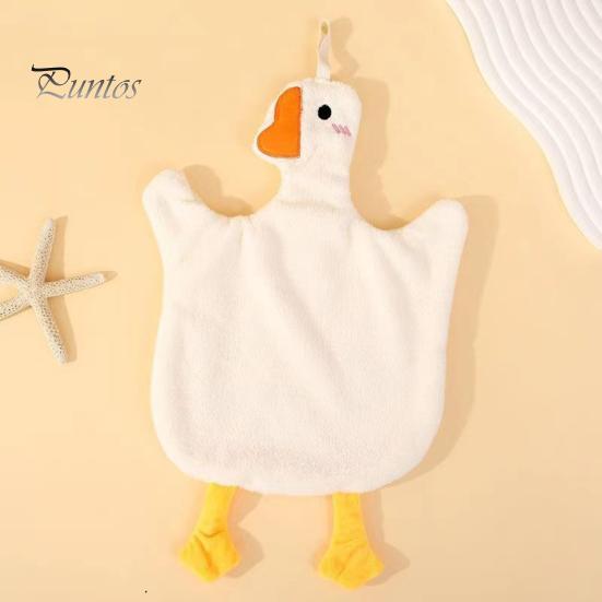 Home Decor Hand Towel with Hanging Loop Highly Absorbent Quick Drying High-Quality Wear Resistant Cute Goose Design Kitchen Cloth Dish Christmas