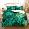 High-quality Bedding Set Green Leaves Rainforest Duvet Cover Set Pillowcases Beddings Home Housse De Couette 220x240 King Queen