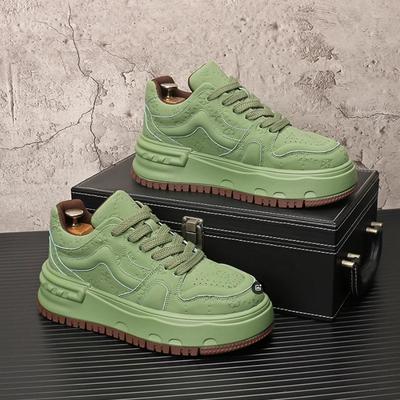 Scarpe sportive bianche stampate alla moda 2025, scarpe casual con suola spessa, sneakers rialzanti, scarpe alla moda da uomo zapatos sapat b13