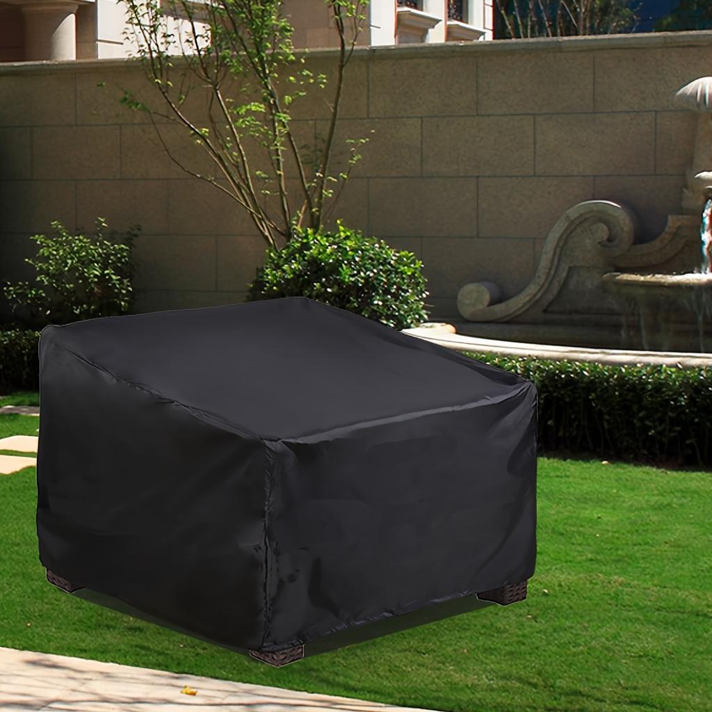 Durable Black Outdoor Chair Cover – Deep-seat Leisure Chair
