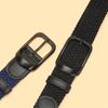 No-Drill Youth Canvas Belt: Men's Casual Woven Elastic Leather Buckle