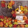 500PCS Autumn Fall Leaves, Fall Artificial Maple Leaves for Thanksgiving Decorations, Weddings, Fall Decorations and Table Crafts Decor