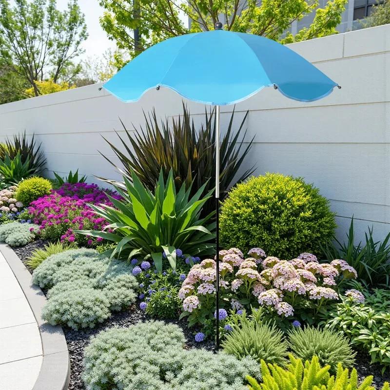 Plant Shade Umbrella with Metal Stake Weatherproof Sun Shade Cloth Outdoor Plant Flowers Potted Sun Protection Garden Supplies