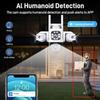 LS VISION Telecamera di Sorveglianza WiFi 6K Protezione di Sicurezza Triplo Schermo CCTV Tracciamento Automatico Impermeabile Yoosee PTZ IP Camera Esterno 12MP HD