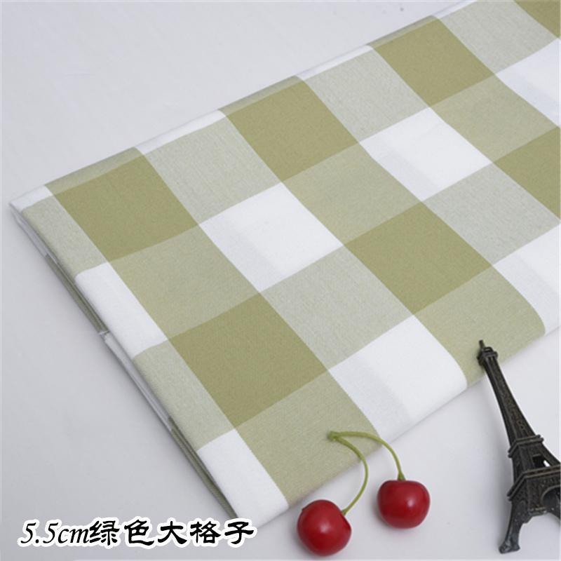 1M/2M/3M Thick Cotton linen solid color Fabric - Grid stripe DIY Material for Home Textiles (by Meter)