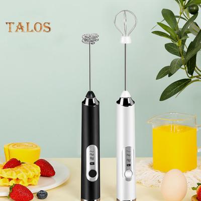 Frullatore elettrico, frusta, sbattitore, 3 velocità, ricaricabile tramite USB, frullatore portatile per alimenti, caffè, latte, bevande, uova, senza fili, design portatile, cucina