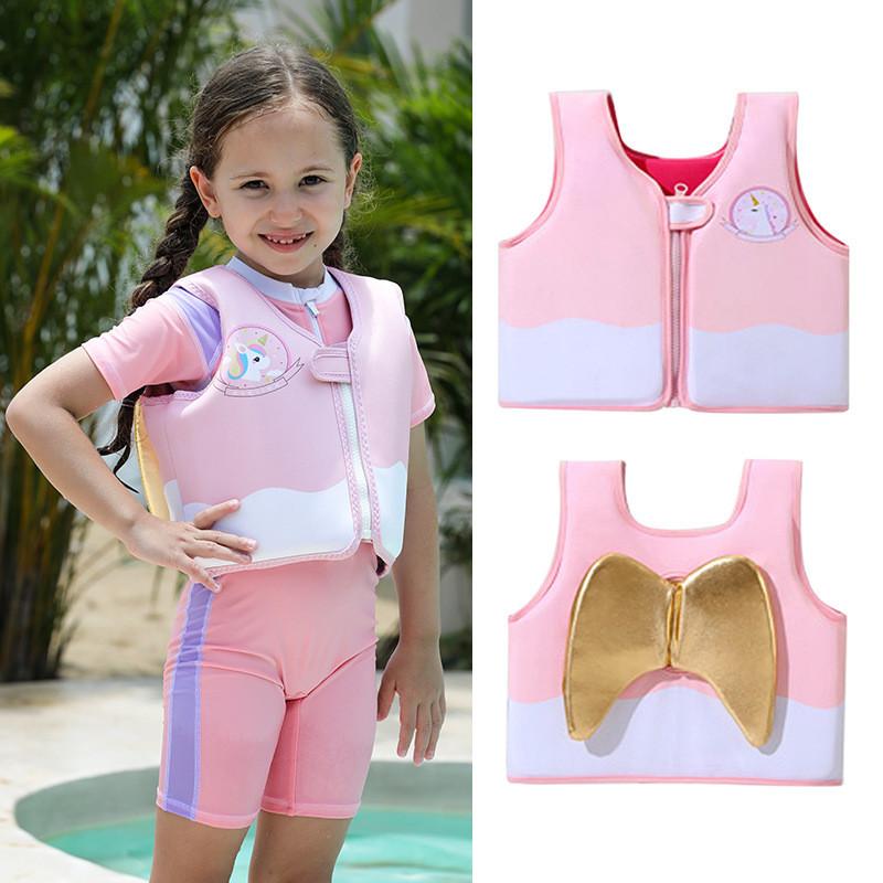 Childrens Cartoon Float Vest With Polyester Material For Swimming And Water Activities