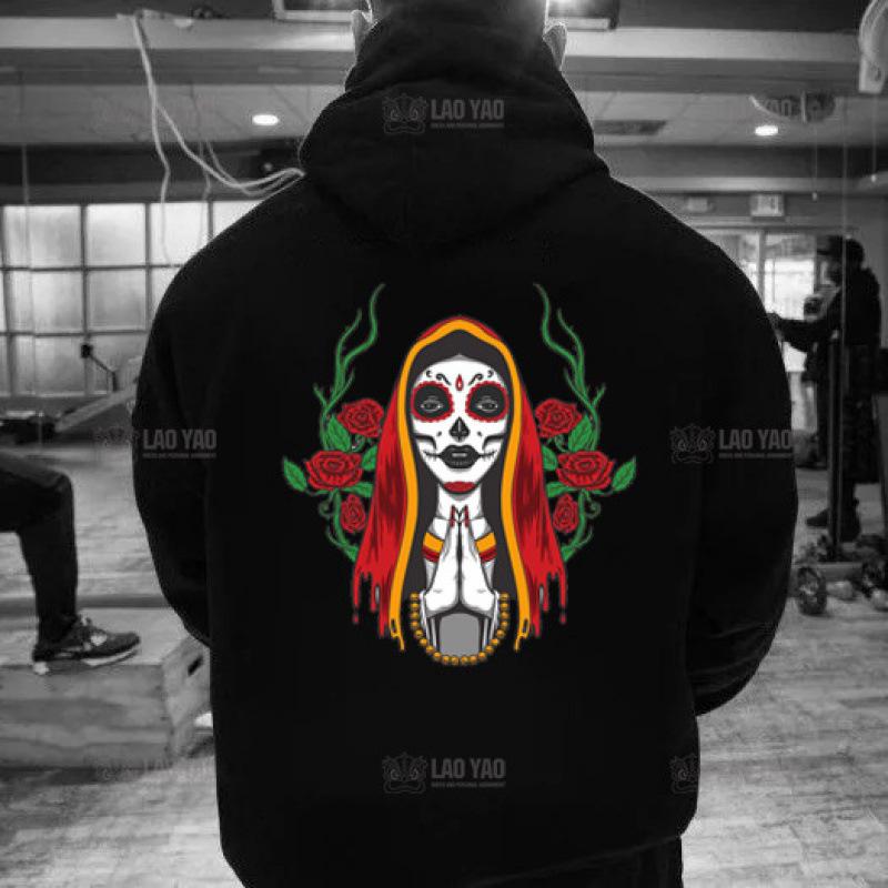 New La Muerte Hoodie Pattern Sweatshirt Hallowee