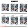 Set Of 2 Flat Printing Merry Christmas Drapes Snowmen Friends Fabric Without Electricity Party Decorations Use All Curtains Made Polyester