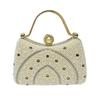 Evening Dress Bag with Pearl and Diamond Inlay, Small Chloé Fashion Handbag, Women's Chain Crossbody Bag