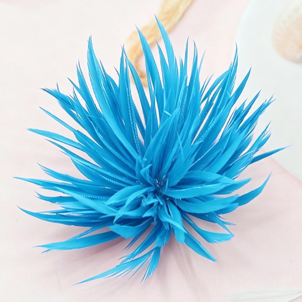 Feather Tear-Off Flower DIY Handmade Jewelry Craft Hair Brooch