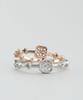 Vivus Ventana Diamant Slim Rose Gold Silver Ring