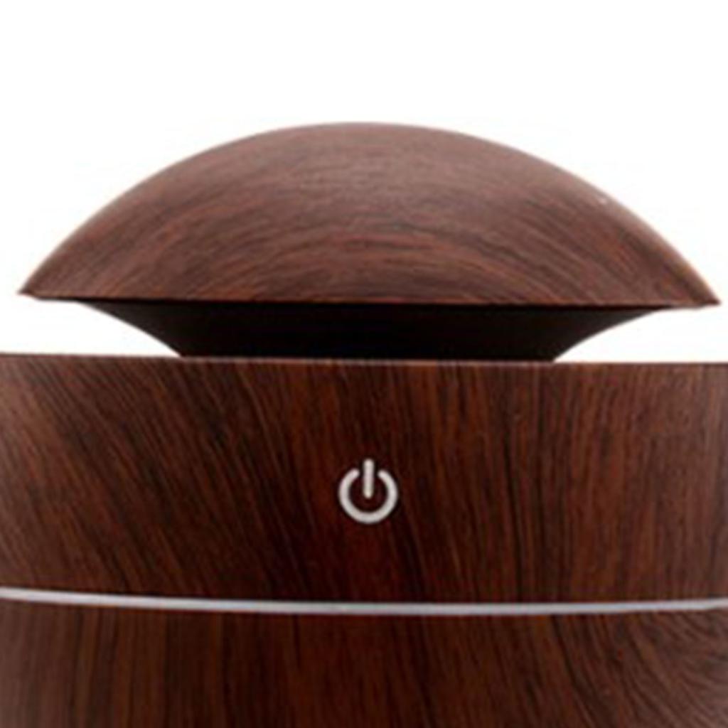 Ustrasound Humidifier 130ML Deep Wood Grain Mini USB Humidifier for Bedroom Office Hotel 2W