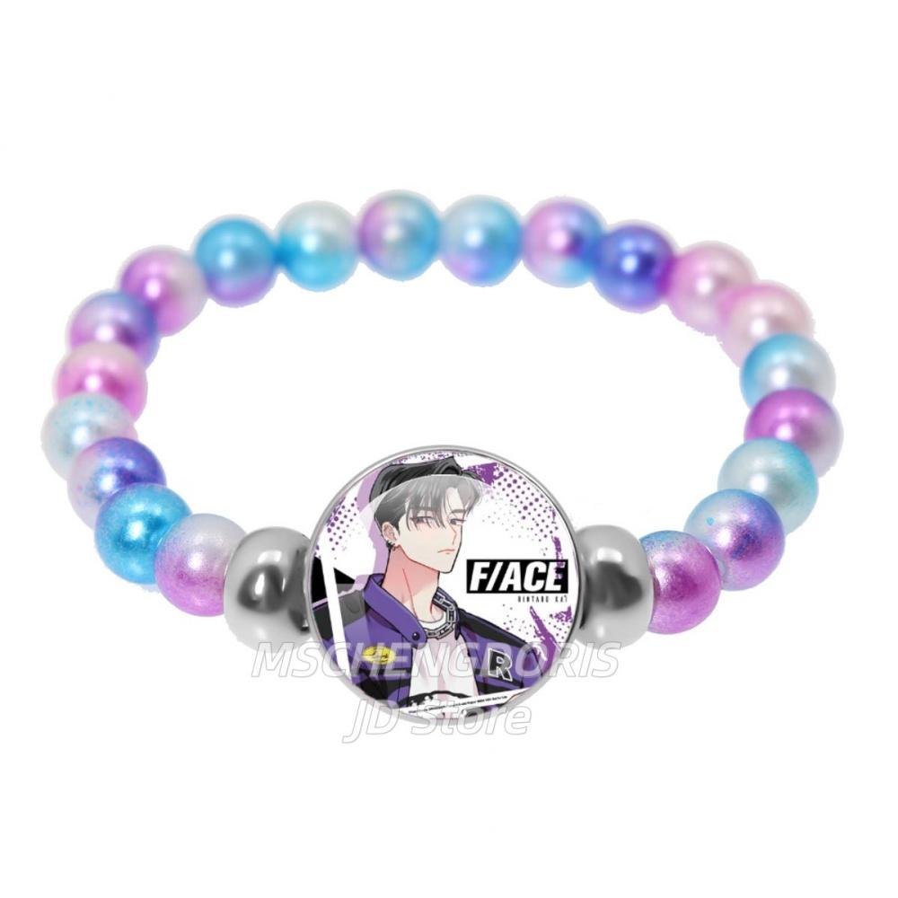 Tamon-kun Ima Docchi Anime Bracelet Fukuhara Tamon Anime Glass Cabochon Handmade Colorful Beads Bracelet Jewelry Charm Fans Gift