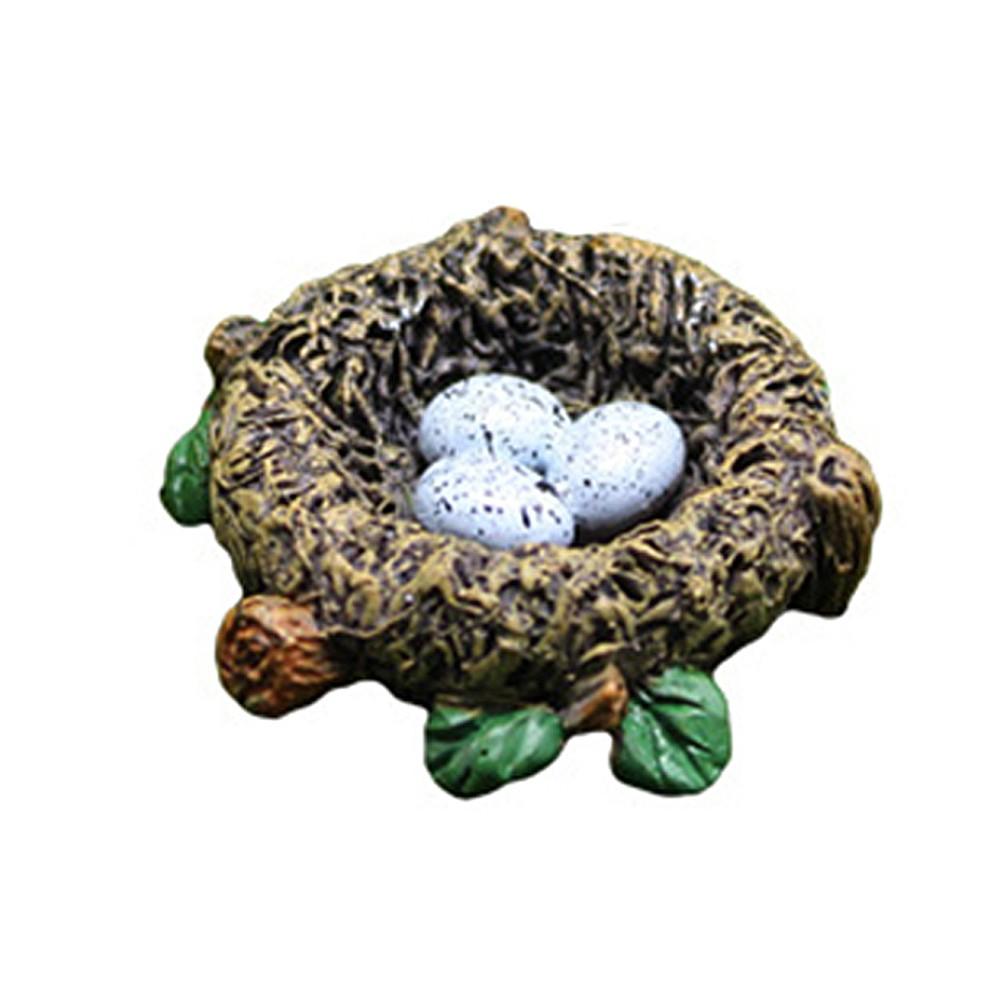 

Фигурки птичек Ландшафтные украшения Птичьи для гнезда Птичьи яйца Мини-садоводство белый