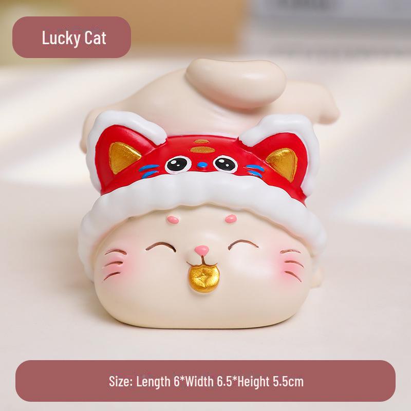Adorable Lucky Cat Phone & Tablet Stand - Creative Cartoon Desktop Holder Ornament & Gift for Couples