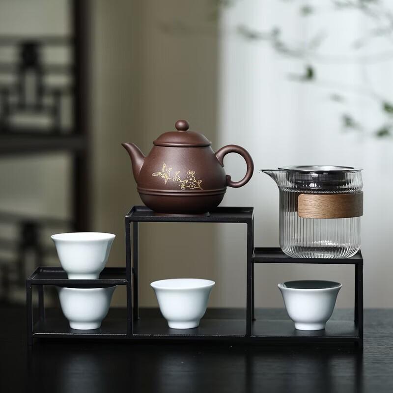 Wan Chun He Joyful Magpies Zisha Tea Set