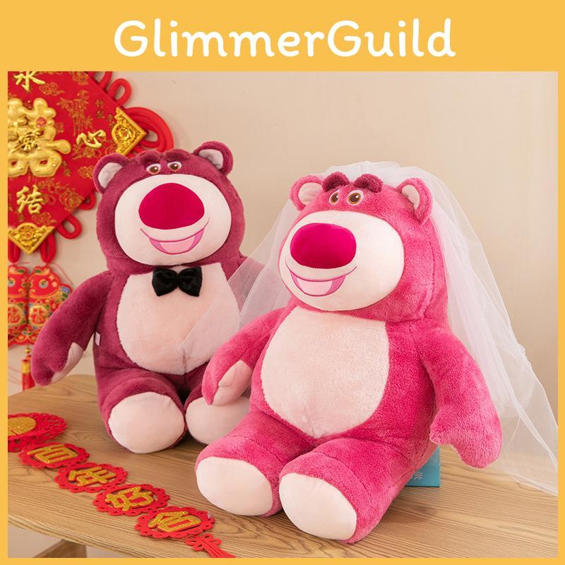 Lotso Tie Bow Veil Bear Plush Toy Cute Cartoon Couple Holiday Girl Doll Gift