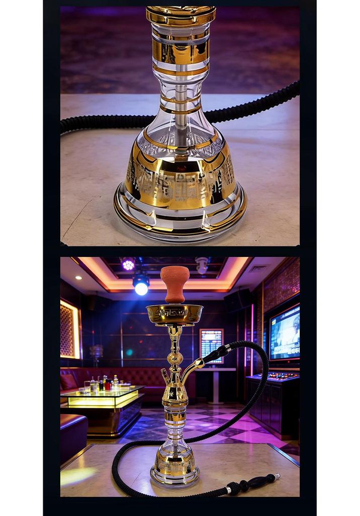 Middle Eastern-Style Arabic Hookah Set with Accessories