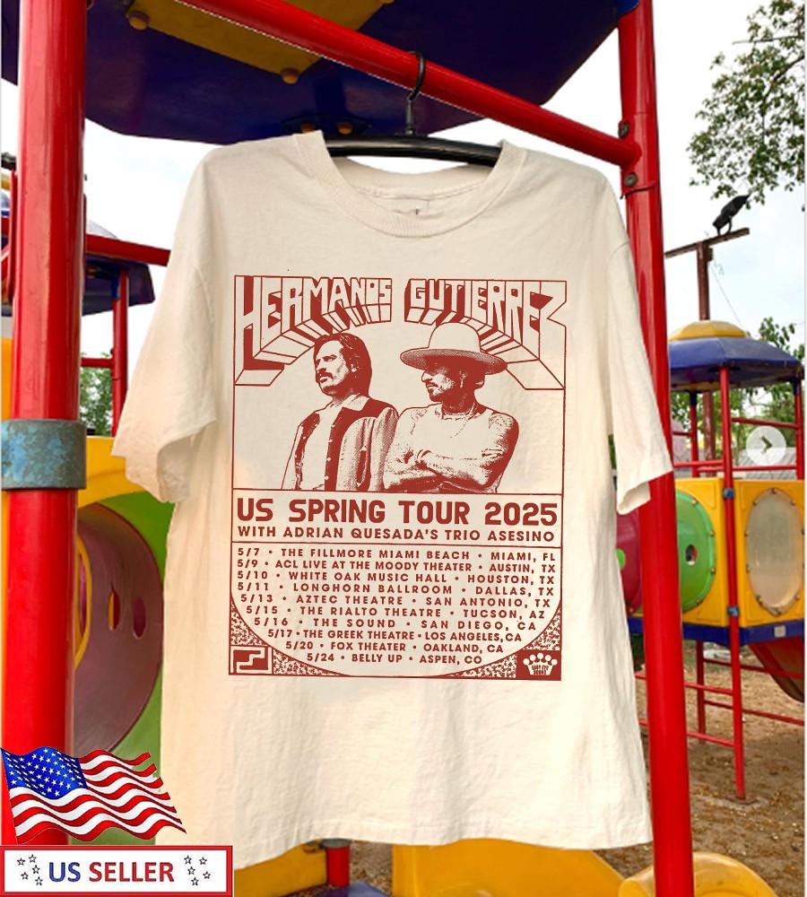 

US Tour Spring 2025 Hermanos Gutiérrez Band T Shirt Full Size S-5XL TT982 Unisex T-Shirt L