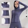 Womens Breathable Hooded Yoga Jacket Long Sleeve Fitness Top Activewear