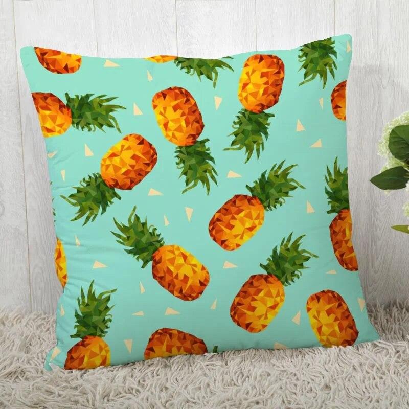 Pillowcase Pineapple Pattern Square  Christmas Zipper