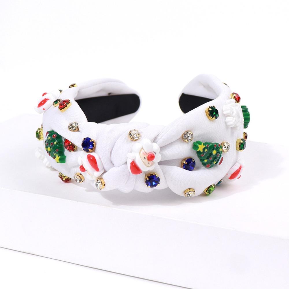 Snowflake Snowman Creative Hair Hoop Bow Santa Claus Doll Headwear Soft Christmas Hairband  Girls