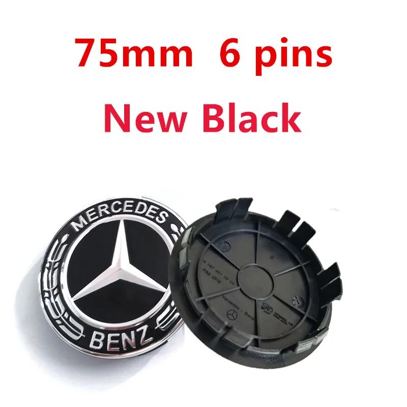 wzcbs10 2025 Hot 40pcs 75mm Wheel Center Hub Cap Emblem For Mercedes Benz Car Rims Cover Logo Badge 3pin A1714000025 6pin A1674015900 Ac