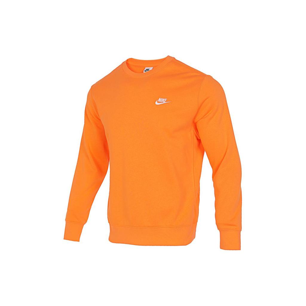 New Nike As M Nsw Club Crw Ft Embroidered Logo Ribbed Knit Pullover Sweatshirt BV2667-885