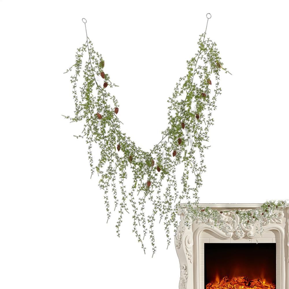 Artificial Vines Artificial Greenery Ivy Vines 1.8m Green Leaves Fake Dangling Plants Home Decoration For Christmas Tree Mantel