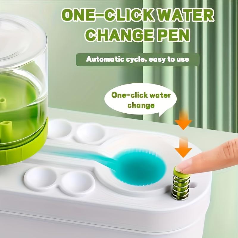 1pc Professional Automatic Brush Cleaner with One-Touch Water Change System - Suitable for Watercolor and Acrylic Paints, Essential Tool for Artists