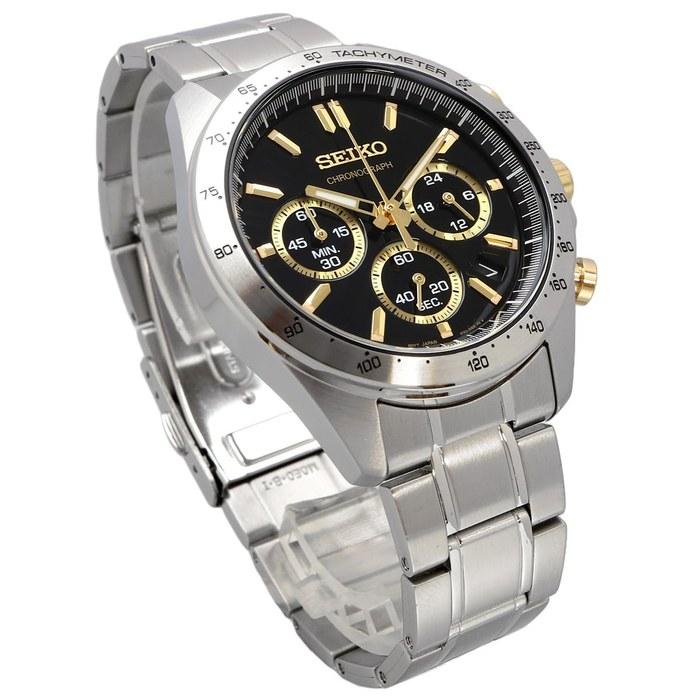 Seiko Chronograph Quartz Watch Men's SBTR015 Black & Gold