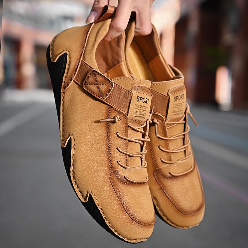 Leather Shoes Penny Men Loafers Slip On Casual Men Shoes Comfort Driving Shoes Men Flats Walking Footwear big size 48