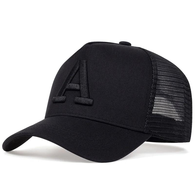 

Unisex Letter A Embroidery Baseball Net Caps Spring And Summer Outdoor Adjustable Casual Hats Sunscreen Hat Adjustable