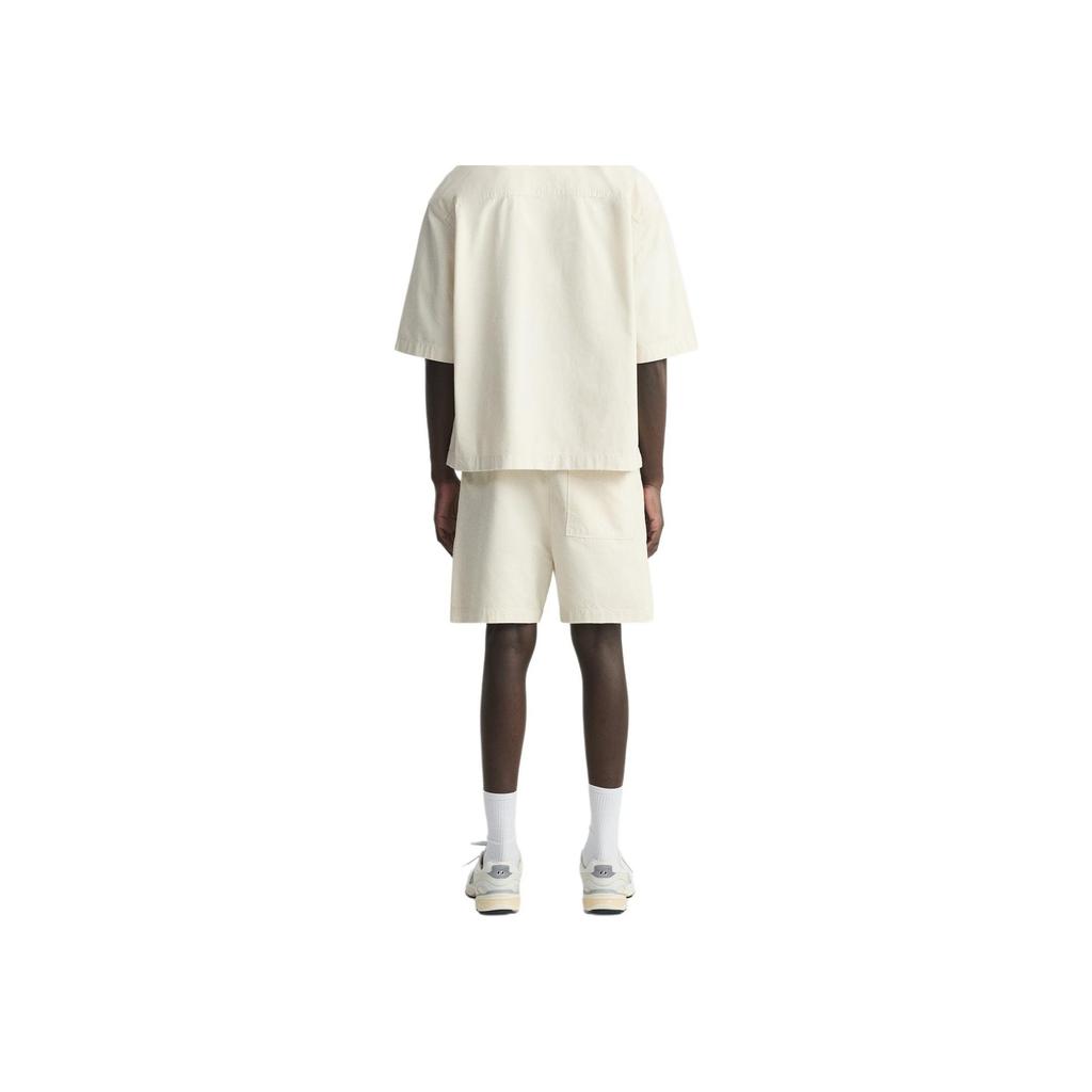 Zara Comfortable Solid Color Versatile Lace-Up Casual Shorts Men Shorts Faded-White 04877310251-36
