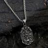 Nordic Compass Cross Rune Pendant Necklace Fashion Men's Long Talisman