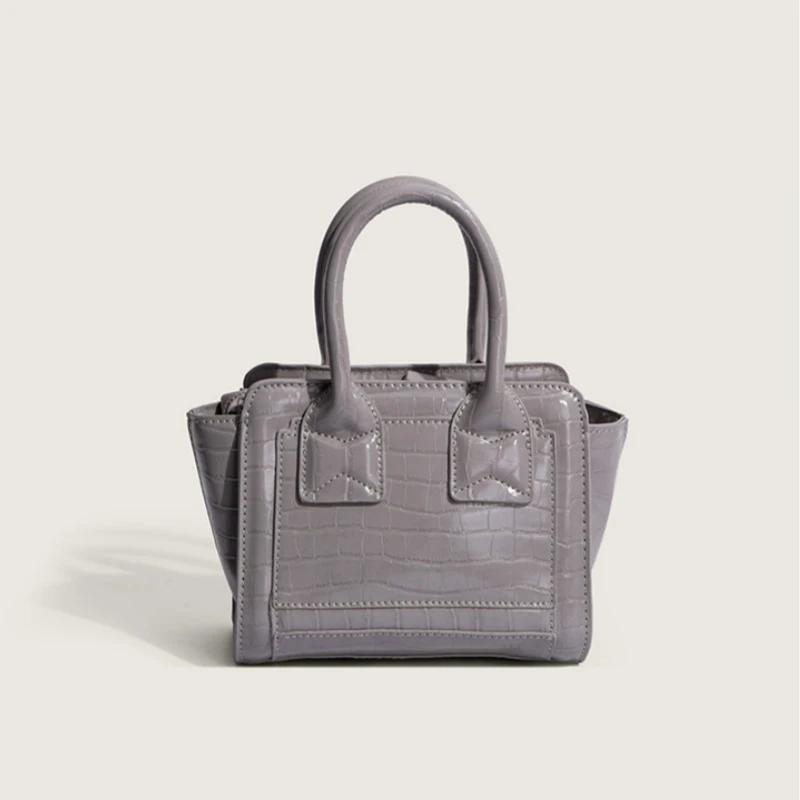 Fashion Crocodile Pattern Women's Small Handbag Brand Designer Ladies Square Shoulder Bag Luxury PU Leather Crossbody Bag Female