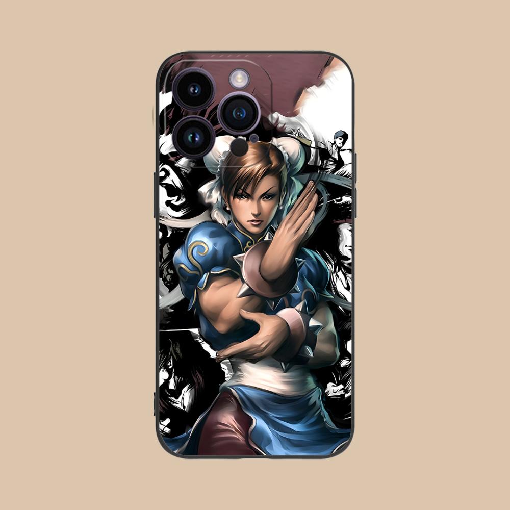 Street Fighter Chunli Phone Case for iPhone 17 16 15 14 13 12 11 X XR XS 8 7 Air Pro Max Plus Mini Colorful Cover Luxury Pretty