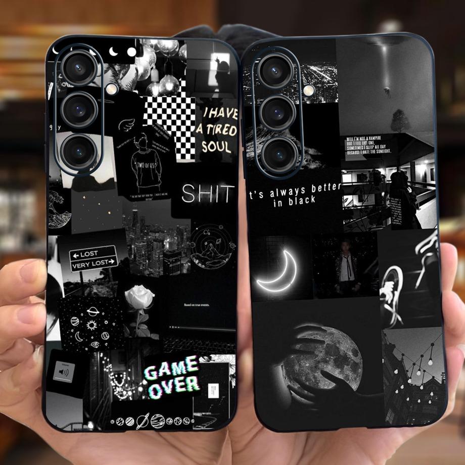 For Samsung Galaxy A15 4G Case Luxury Anti-knock Back Cover On Funda Samsung A15 A155F Capas Cool Style Cute Cartoon Print Cases