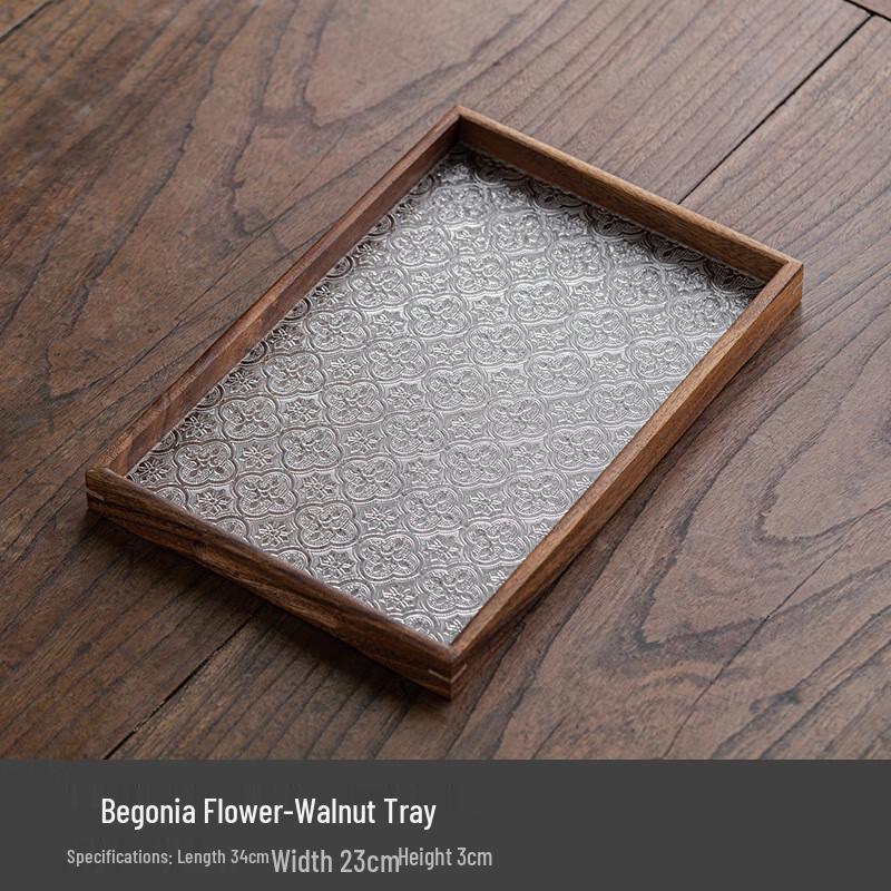 Japanese Style Walnut Wood Tea Tray
