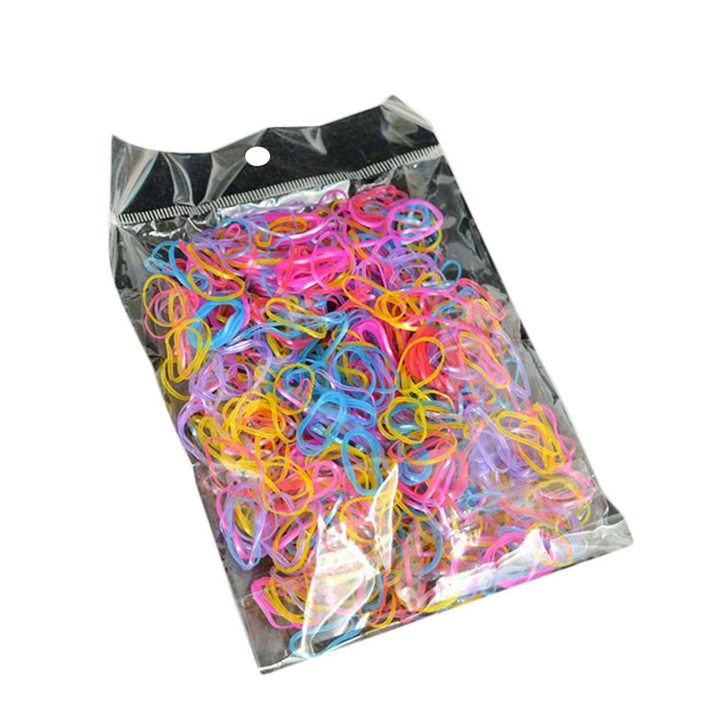

1000PCS/Bag Child Baby TPU Disposable Elastics Hair Bands Girls Ponytail Holder Rubber Hairbands