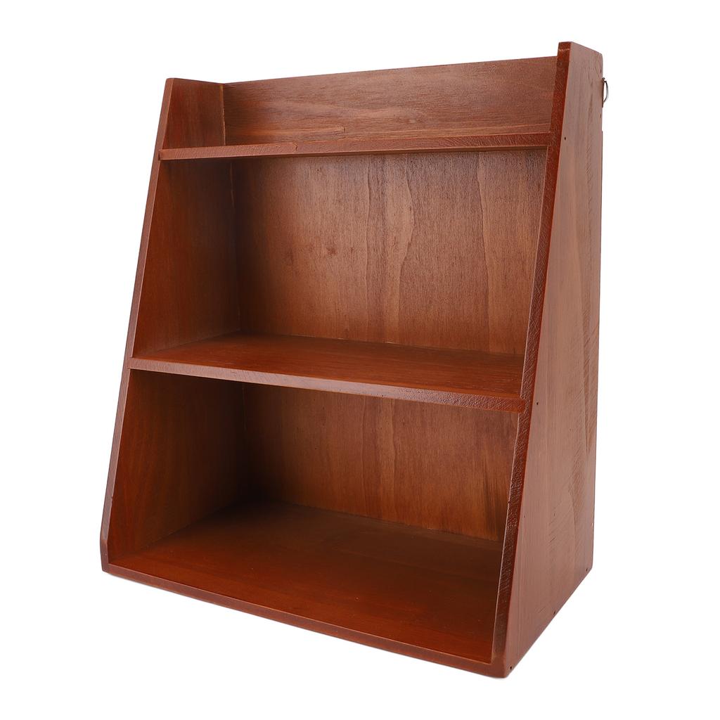 Desktop Sundries Organizer Vintage Multi Layer Wood Desktop Sundries Storage Shelf for Perfume