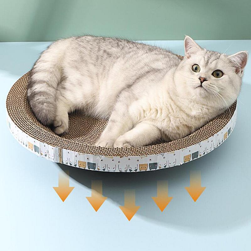 Cardboard Cat Scratcher Durable Bowl-shaped High-Density Scratch Pad for Indoor Cats Furniture Scratching Pads for Indoor Cats
